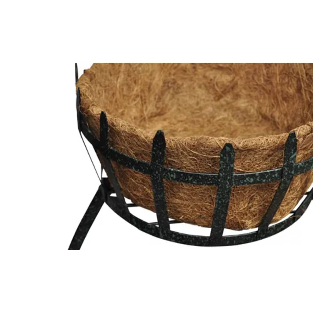 Træ belysning og støbejern med 3 kurve