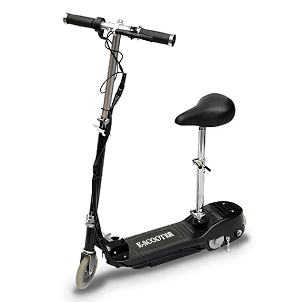 elektrisk løbehjul med sæde 120 W sort