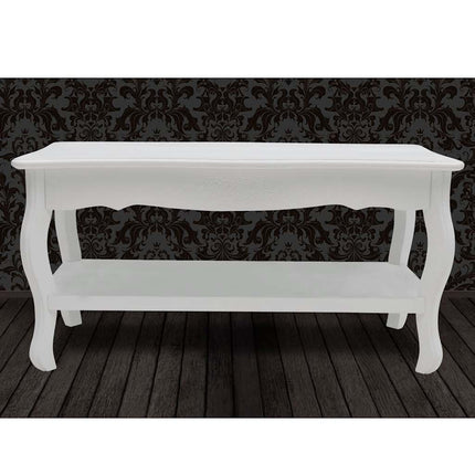 sofabord 2 niveauer MDF hvid