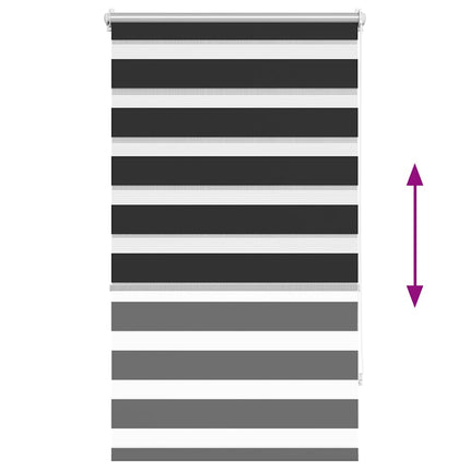 zebragardin 70,9x120 cm stofbredde 66,7 cm sort