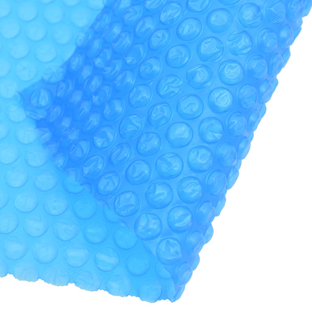 flydende soldrevet PE-poolovertræk rund 455 cm blå