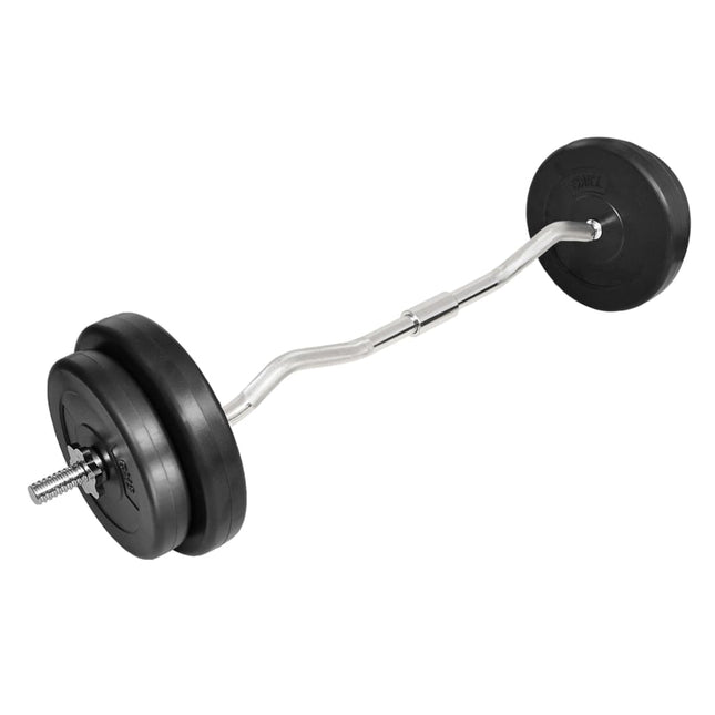 curlstang med vægte 30 kg