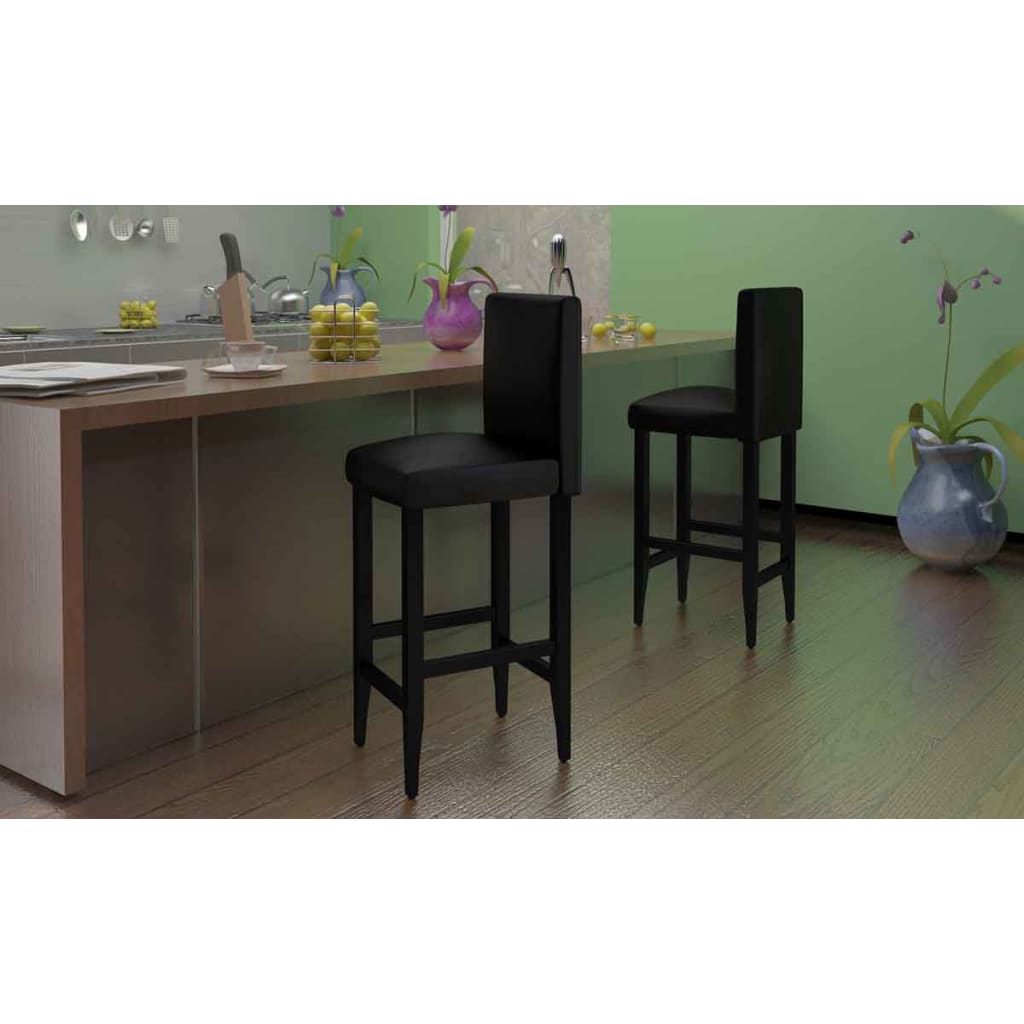 barstole 6 stk. kunstlder sort