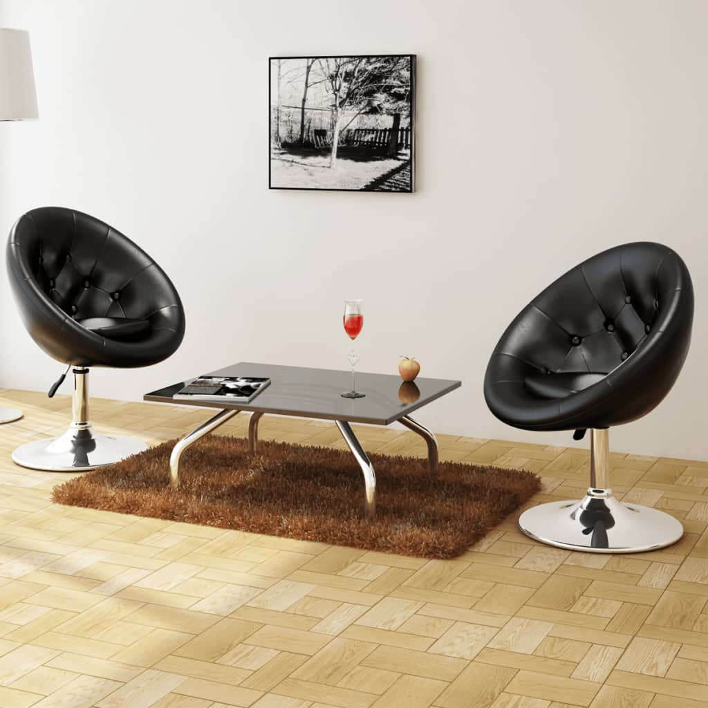 barstole 2 stk. kunstlder sort