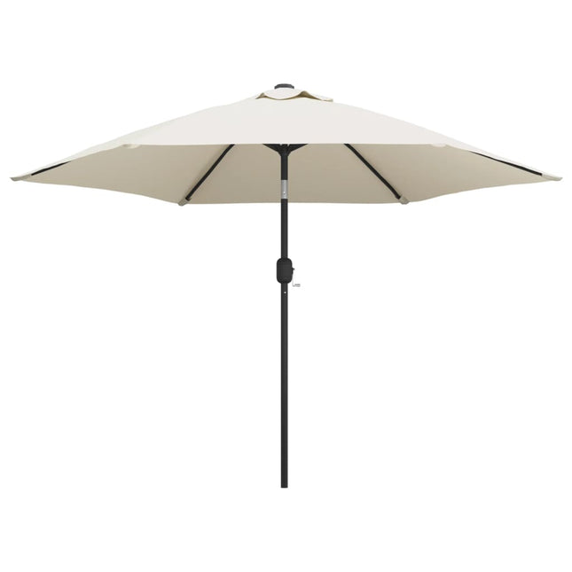 parasol 3 m stålstang sandhvid