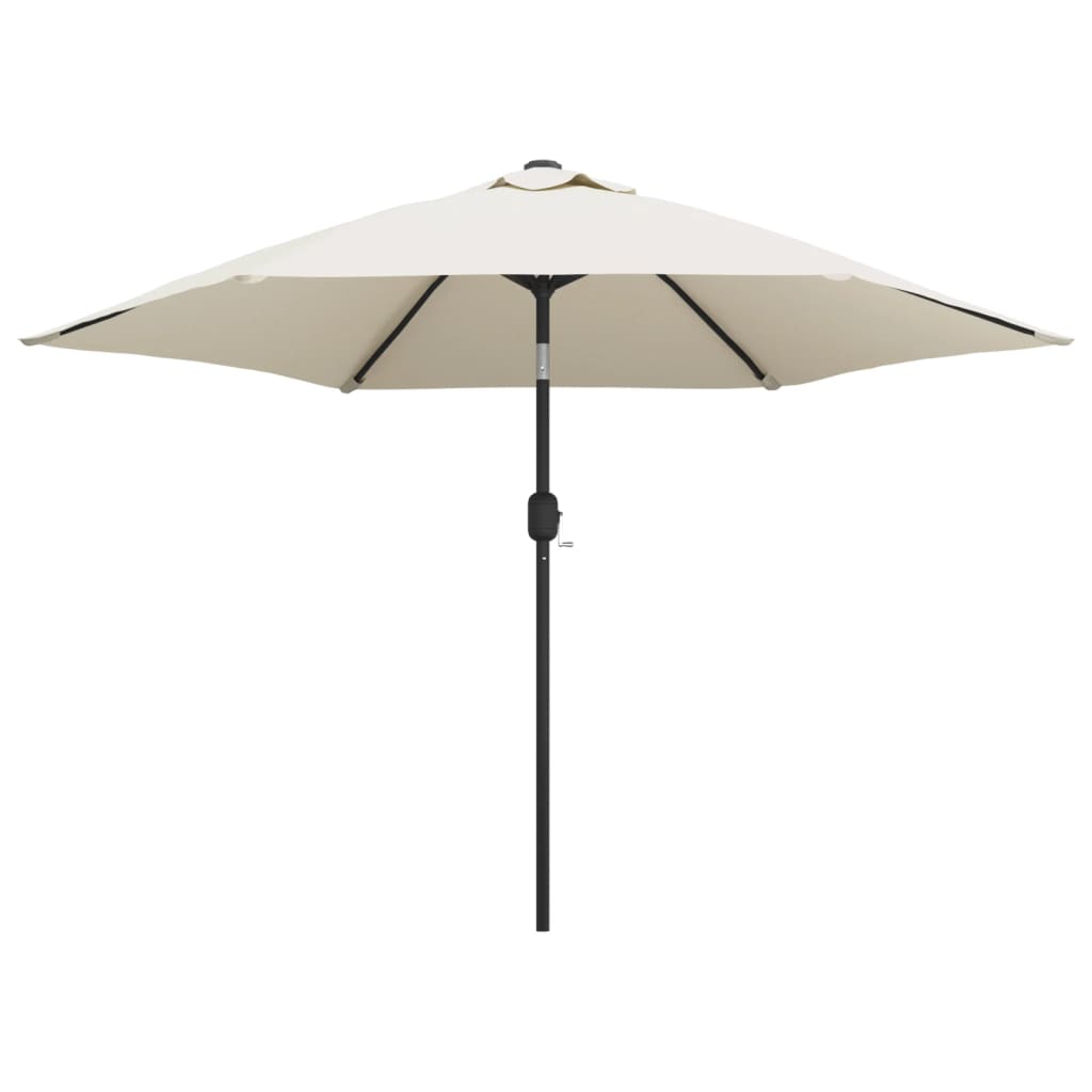parasol 3 m stålstang sandhvid