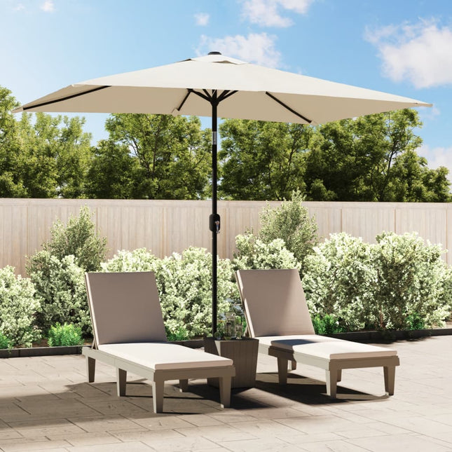 parasol 200x300 cm rektangulær sandhvid