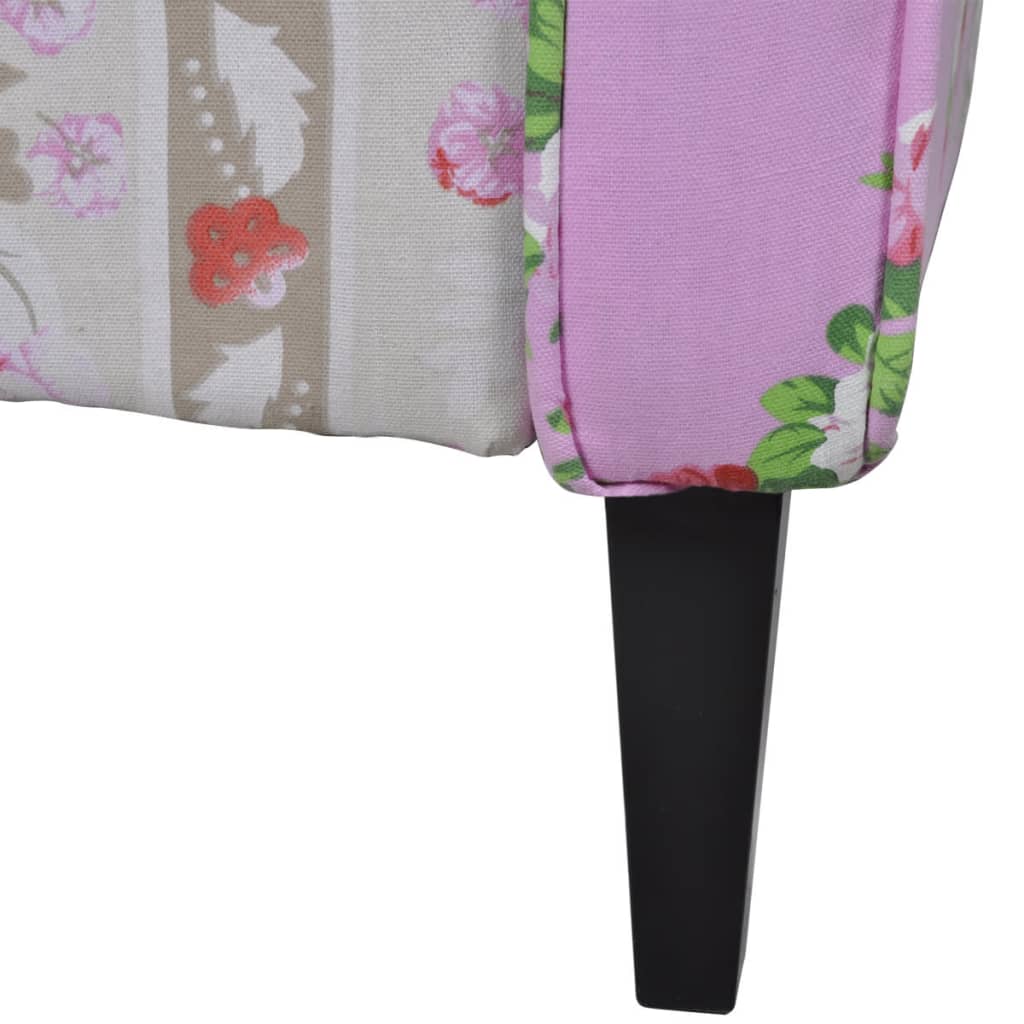 lænestol med patchworkdesign stof