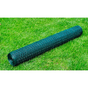 hønsenet 25x0,5 m stål med PVC-belægning grøn