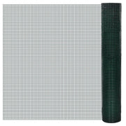 hønsenet galvaniseret stål med PVC-belægning 10 x 1 m grøn