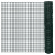 hønsenet galvaniseret stål med PVC-belægning 25 x 1 m grøn
