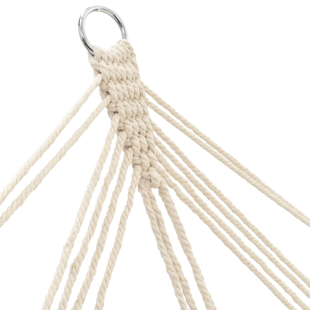 Hængekøje med stang 210 x 150 cm creme