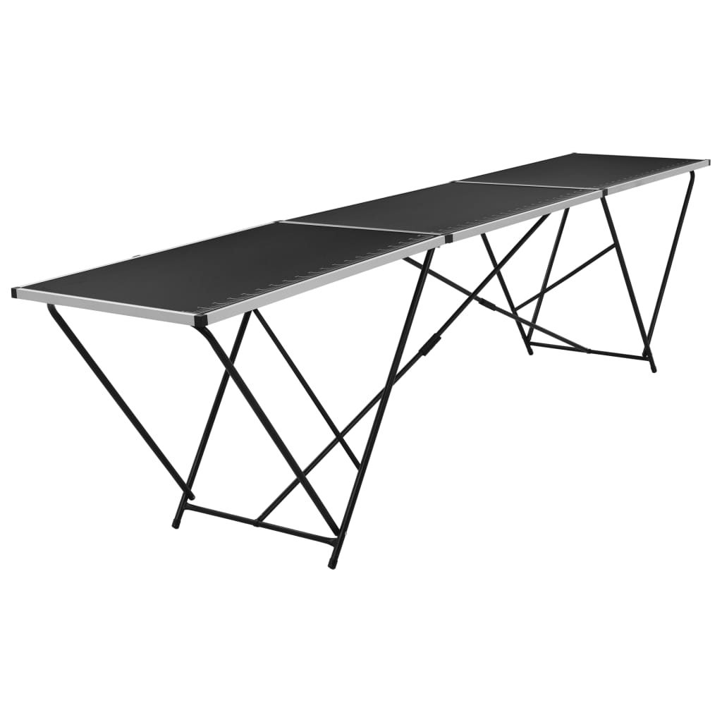 klapbord til tapetsering MDF og aluminium 300x60x78 cm