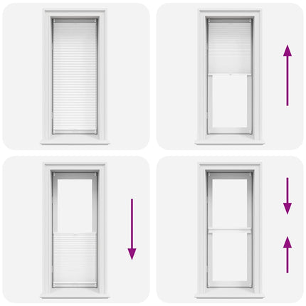 Plisserede blinde 40x125 cm hvid