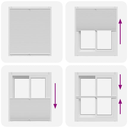 Plisseret blind 100x125 cm hvid