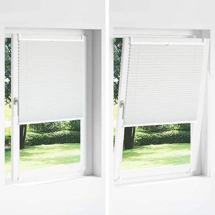 Plisseret blind 100x125 cm hvid