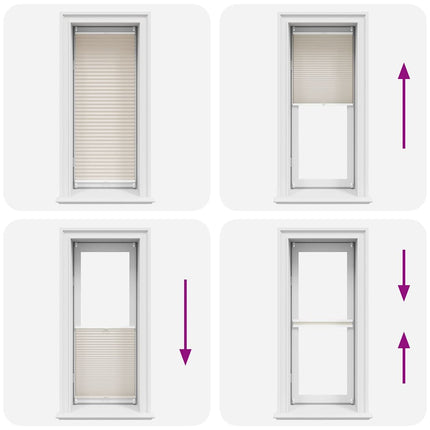 Plisseret blind 60x100 cm creme