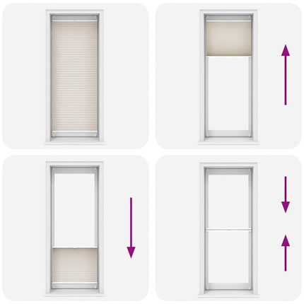 Plisseret blind 90x200 cm creme