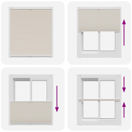 Plisseret blind 110x150 cm creme