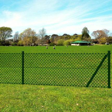 trådhegn med stolper og spyd 0,8x25 m stål