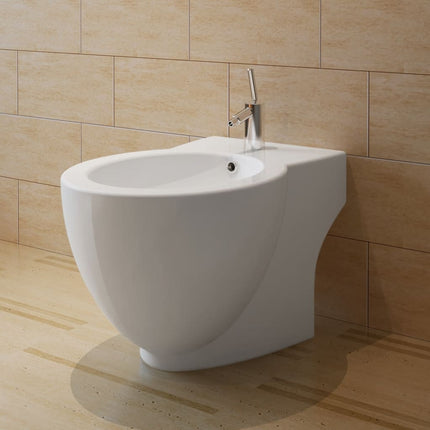 bidet stående keramik hvid