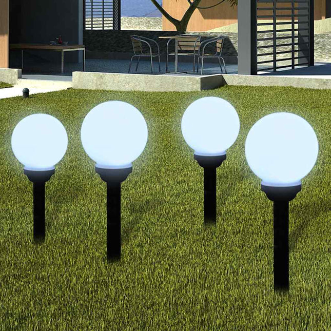 udendørslamper 4 stk. LED 15 cm med jordspyd