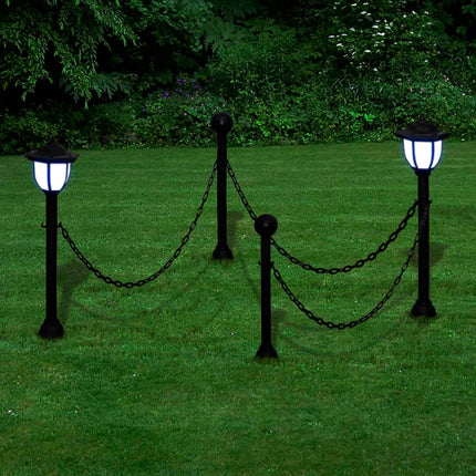 havebelysning med kæde 2 LED 2 stolper