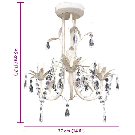 krystallysekrone elegant hvid