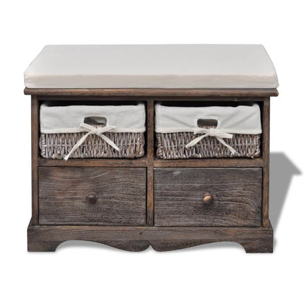 opbevaringsbænk 62x33x42 cm kejsertræ brun