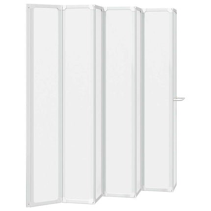 Bad Skærm 140 x 168 cm 7 Foldbare Paneler med håndklædeholder
