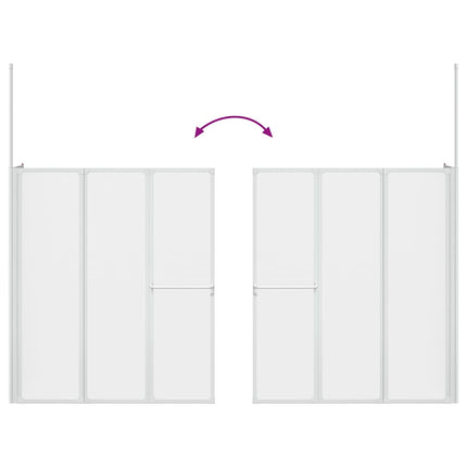 Brusevæg 70x120x137 cm L-formet 4 paneler foldbar