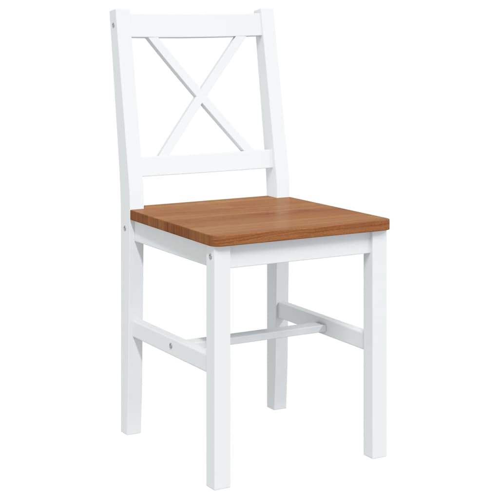 spisebordssæt i 5 dele brun og hvid