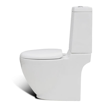Toilet- og bidetsæt keramik hvid