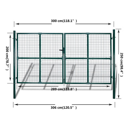 havegittergitter til dørhegn 300x200 cm