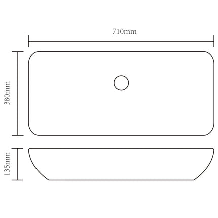 Sink Mälaren 71x39cm hvid