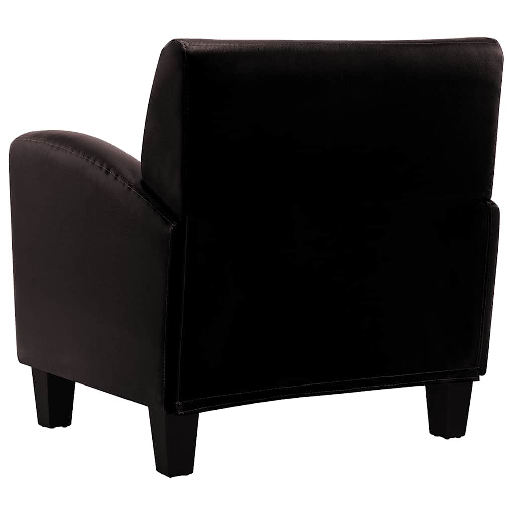 lænestol kunstlæder mørkebrun