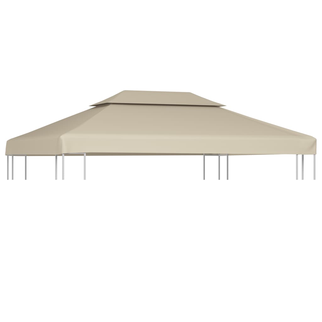 baldakin til havepavillon 3x4 m 310 g/m² beige