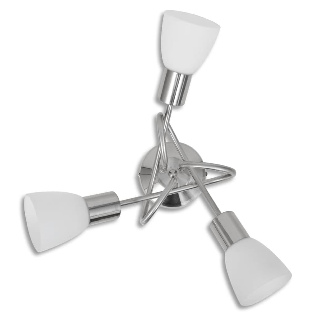 loftslampe m. glasskærme 3 E14 pærer