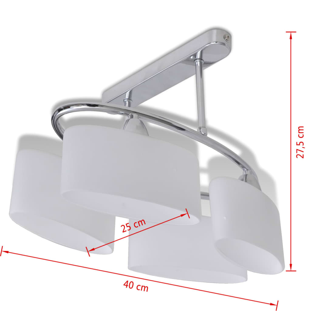 Loft krom med fire lyskilder