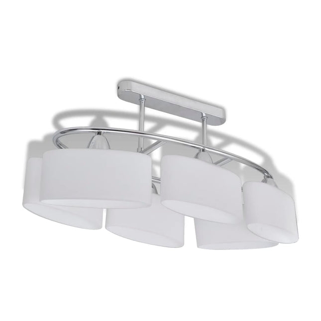 loftslampe ellipseformede glasskærme 6 E14-pærer