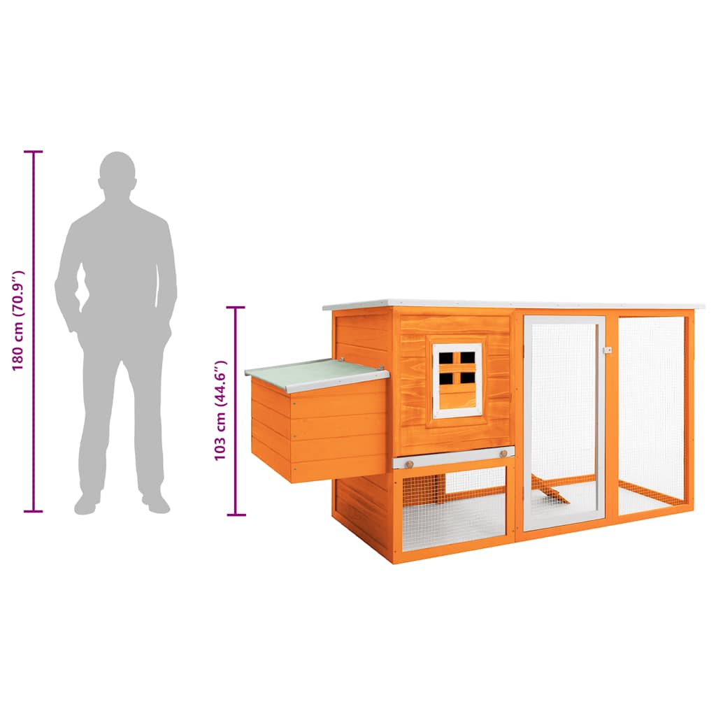 udendørs hønsehus med 1 redekasse træ
