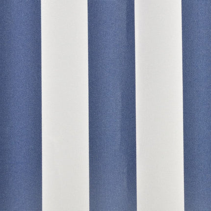 udskiftningsdug til markise 3x2,5 m polyester blå og hvid