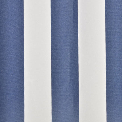 udskiftningsdug til markise 4x3 m polyester blå og hvid