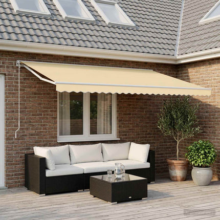 udskiftningsdug til markise 600x300 cm polyester cremefarvet