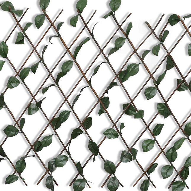 pilehegn med espalier  med kunstige blade 5 stk. 180 x 90 cm