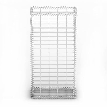 gabionkurv med låg galvaniseret ståltråd 100x50x30 cm
