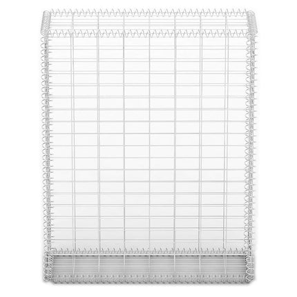 gabionkurv med låg galvaniseret ståltråd 100 x 80 x 30 cm