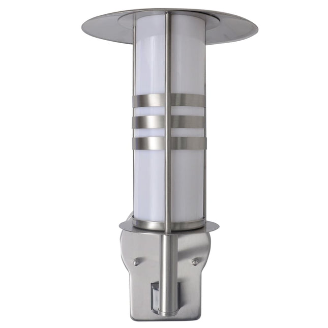 LED væglampe i rustfrit stål *Cylinder formet med sensor*