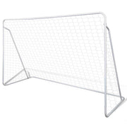 fodboldmål med net 240x90x150 cm stål