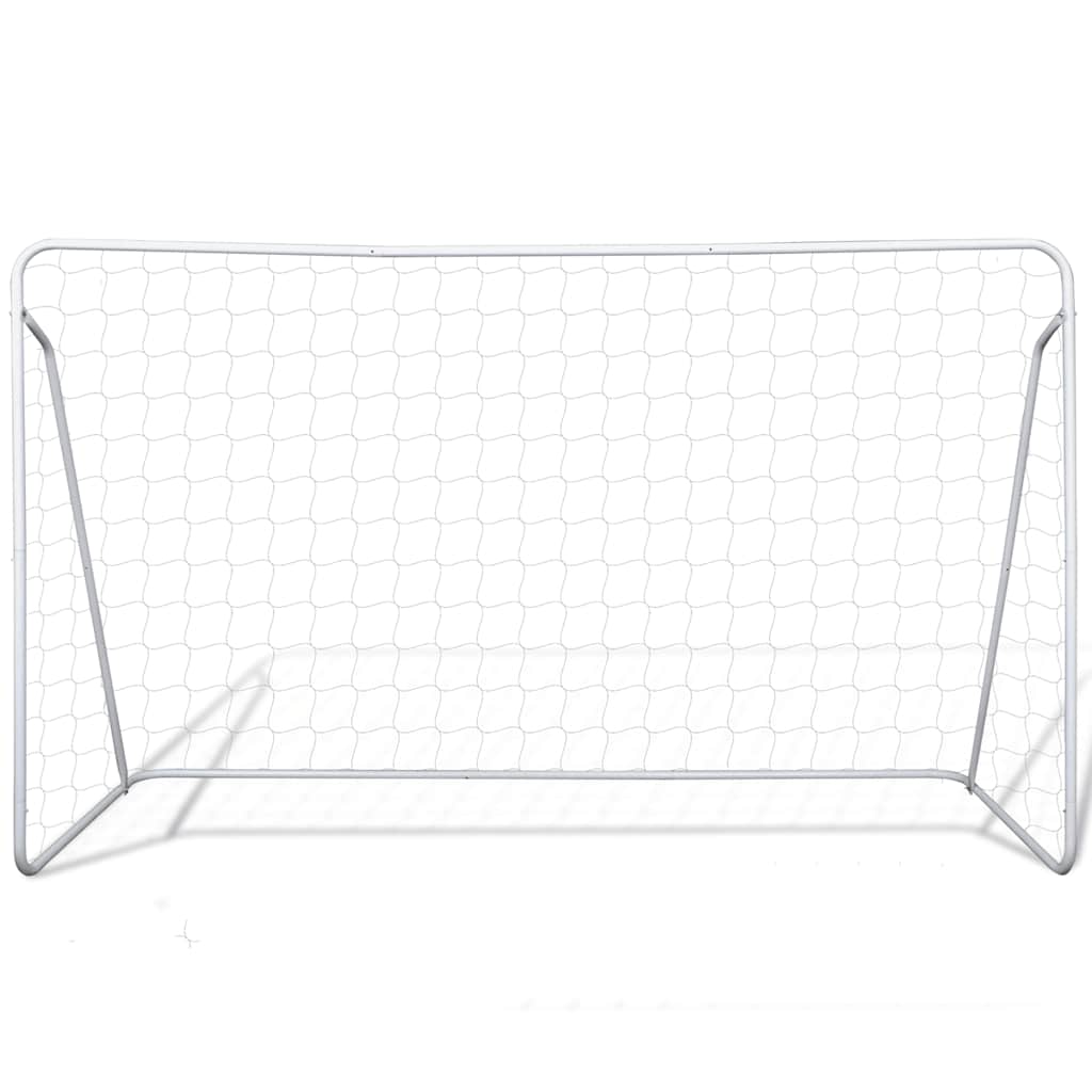fodboldmål med net 240x90x150 cm stål